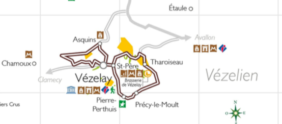 Routes des vins de Bourgogne le Vzelien